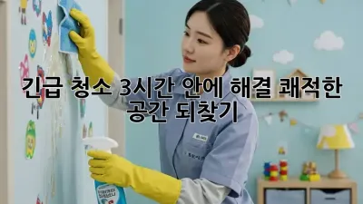 🏡 긴급 청소, 3시간 안에 해결! 쾌적한 공간 되찾기 💨