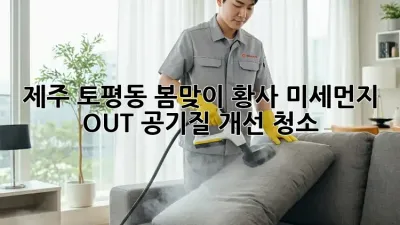 제주 토평동🏡 봄맞이 황사🌪️ 미세먼지 OUT! 공기질 개선 청소🧹